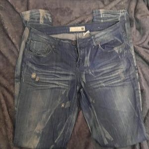 Wet Seal/Soundgirl Skinny Distressed Denim